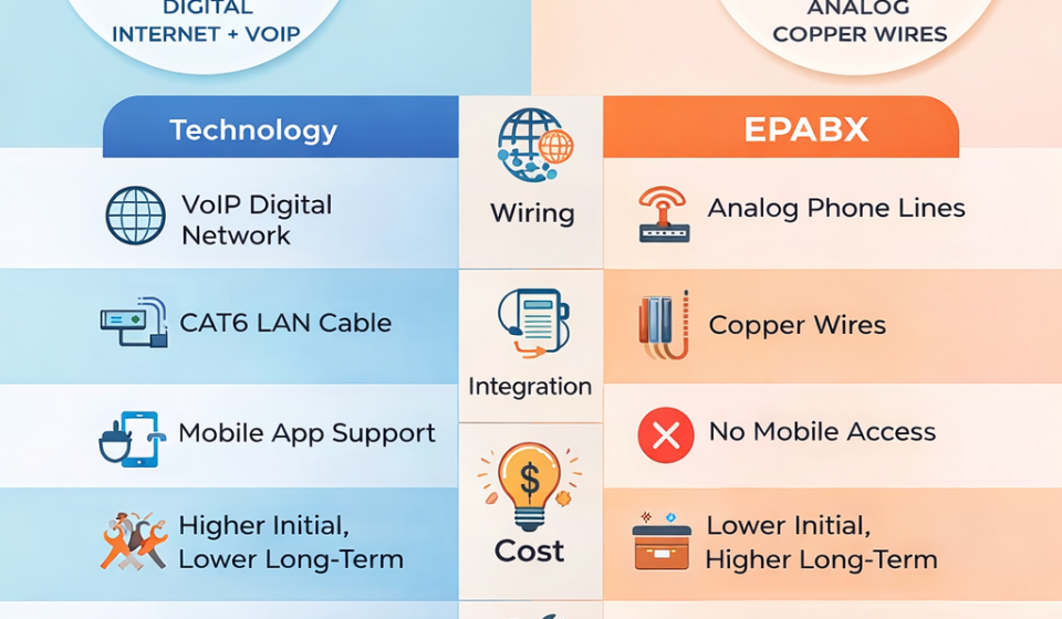 IP PBX vs EPABX