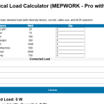 electrical load calculations